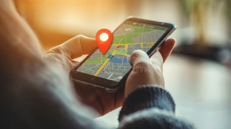 Cómo encontrar ubicaciones y rutas en Google Maps para Funes 21 mapa digital con ruta marcada en smartphone