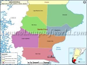 mapa politico de santa cruz argentina